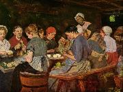 Max Liebermann Women in a canning factory Spain oil painting artist